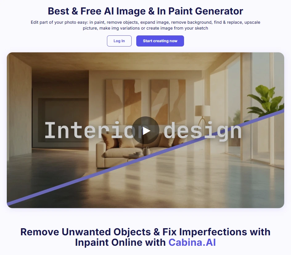 Cabina AI Image Editor screenshot