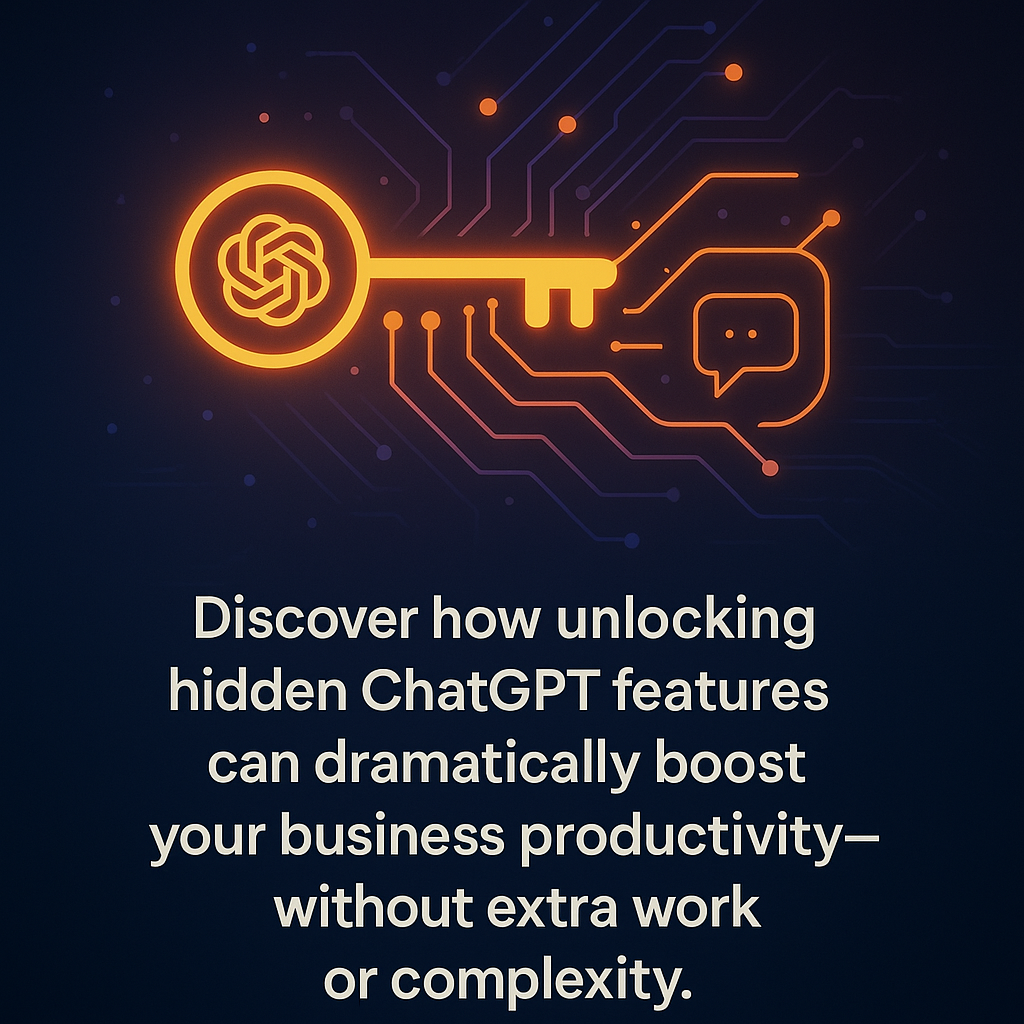 alt_text: Glowing stylized key with circuits and chat icons on dark gradient background, with bold message overlay.